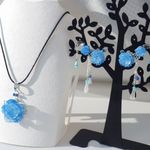 青いバラのアクセサリーセット＜蓄光＞