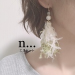 引き揃え糸×パール 大ぶりピアス＊再販