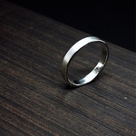 【作例最新化】plain flat silver ring(950 3mmx1.2mm)