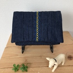 刺繍付きデニム 移動ポケット