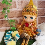 よしえ屋394[秋色ピクシーさん５点セット]ブライス アウトフィット Blythe
