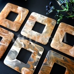 A673 Beige marble スクエア型チャーム(6個)