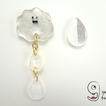 くもとあめのピアス｜パール × 白