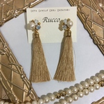 再販〜送料無料 ！ brilliance tassel2wayピアス／イヤリング（純白 パール スワロフスキー ブライダル ウエディング ゆらゆら揺れる）パール