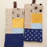 鍋つかみ パッチワーク×刺し子 ２枚セット