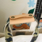 ［大きめ］ヌメロ（牛革）レザーのバッグの持ち手カバー、ハンドルカバー、トートバッグやエコバッグに。本革、ナチュラル