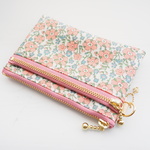 ◇◆Special Price◆◇　LIBERTY　Celandine　セランダイン　J16A　サーモンピンク系　ビニコのwファスナーカードポーチ　++お財布・カードポーチに