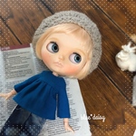 ✼コバルトブルーなチュニックとヴィンテージデニム ベレー帽のセットです。