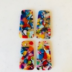 【B】Multi Color Trapezoid Pendant Tops