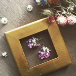 紫白かすみ草🌼ピアス/イヤリング🌼ドライフラワー