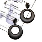 1ペア 大振り インポートピアス レザーブラック　ハンドメイド　アクリルストーン　ストーン アクリルパーツ　日本未入荷　レア　限定　激安