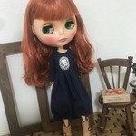 【送料無料】リカちゃん、ブライス 胸元レースバルーンワンピース