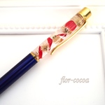 【再販】ハーバリウムボールペン／ネイビー