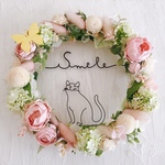 のんびり猫とちょうちょの Smile しっぽリース