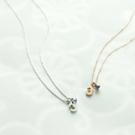 ::再販:: 数字 ＆ 3月 誕生石 アクアマリン シルバー ネックレス ペンダント