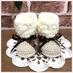 オーダーメイド☆手編みの2wayベビーブーツ