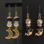 三日月と折鶴のピアス（刀12）