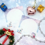 №85 White Xmas animals memo
