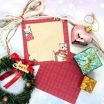 №83 Xmas cats Message card
