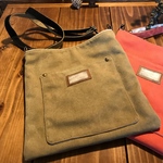 SALEヴィンテージ帆布のオリーブ色のサコッシュバッグ