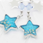 ☆　星砂入り・3種の星ピアス　☆彡
