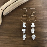 【SALE】white style（ケシパールのロングピアス）