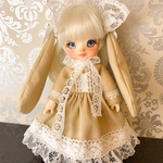 オビツ11サイズ服うさみみドレスセット(ミルクティー)