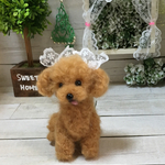 羊毛フェルト レースリボンのぷ〜ちゃん