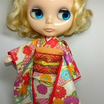 ブライス 着物 リカちゃん 着物 振袖 きなり