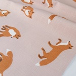 カットクロス｜55×50cm｜ウィンターフォックス｜デコレクションズ｜コットン｜生地｜布｜綿｜アニマル
