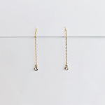 チェーンとラインストーンイヤリング/ピアス