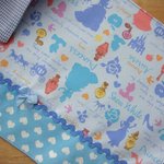 【y様オーダー品 】★ランチマット22×35サイズ＊シルエットプリンセスが可愛い☆ブルー★