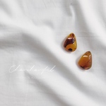 solid triangle earring(ブラウン)