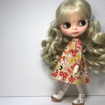 きのこワンピベージュ ブライスサイズ