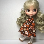 きのこワンピブラウン ブライスサイズ