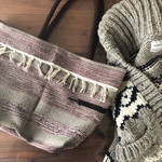 一点物   "native bigtote" smokypink×gray 目を惹く普段使いトートバッグ