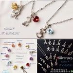 ◆キュービックジルコニア ネックレス◇イニシャルネックレス★ナンバーネックレス◇アレルギー対応ネックレス✤ステンレスチェーン