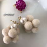 もこもこピアス