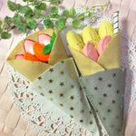 【再販】クレープ屋さん☆フルーツいっぱい フェルト ままごと