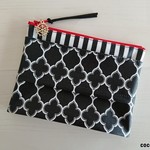 ポケットティッシュポーチ 　* モロッカン × ストライプ　black
