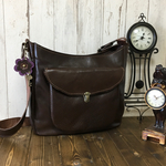 よしま様オーダー品＊ ビンテージ・ブラウンのラウンドショルダー(largeサイズ)🕰