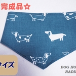 【完成品】犬猫用 バンダナ ダックス柄 Ｓサイズ  ドッグウェア 犬服