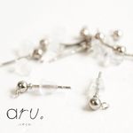 [P1811-3]【10個5ペア】 3mm 玉ピアス カン付 シリコンキャッチ付 シルバー 銀