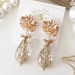 Antique Flower clear  charm