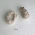 湯気（clip-on/pierced earrings）
