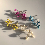 ドライフラワーピアス かすみ草