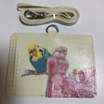 受注作成 送料込み 小鳥パスケース 小鳥社員証 小鳥IDホルダー インコネームホルダー