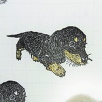 『ミニチュアダックスフンド』　消しゴムはんこ