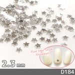 ネイル スタッズ パーツ 極小 フラット 星 シルバー 100個 (D184)