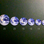 (16mmのみ)(5個入)グラスカボション(地球B)【6463】